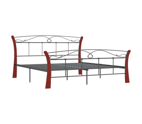 vidaXL S&auml;ngynrunko musta metalli 140x200 cm