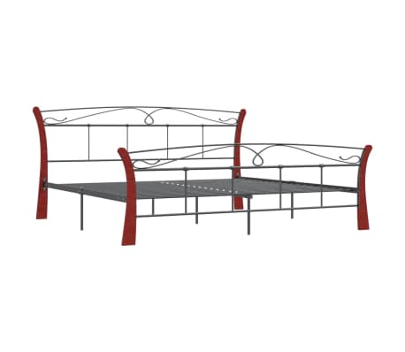 vidaXL Sengeramme svart metall 200x200 cm