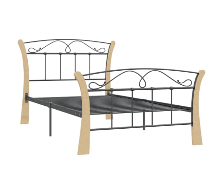 vidaXL Sengeramme svart metall 100x200 cm