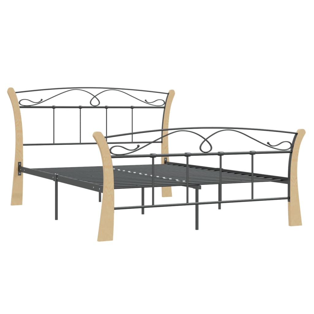 vidaXL Bedframe metaal zwart 120x200 cm afbeelding