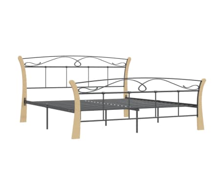 vidaXL Sengeramme svart metall 160x200 cm