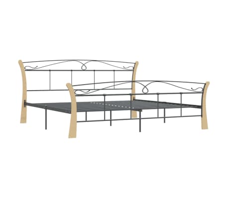 vidaXL Estructura de cama sin colch&oacute;n metal negro 200x200 cm