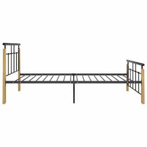 Rám postele kov a masivní dubové dřevo 100 x 200 cm - obrázek 4