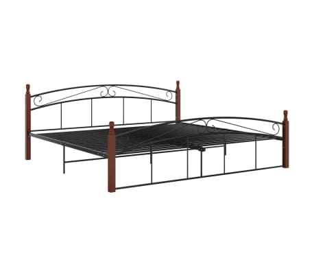 vidaXL fekete f&eacute;m &eacute;s t&ouml;m&ouml;r t&ouml;lgyfa &aacute;gykeret 200 x 200 cm