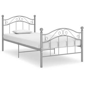 vidaXL voodiraam hall metallist 90 x 200 cm