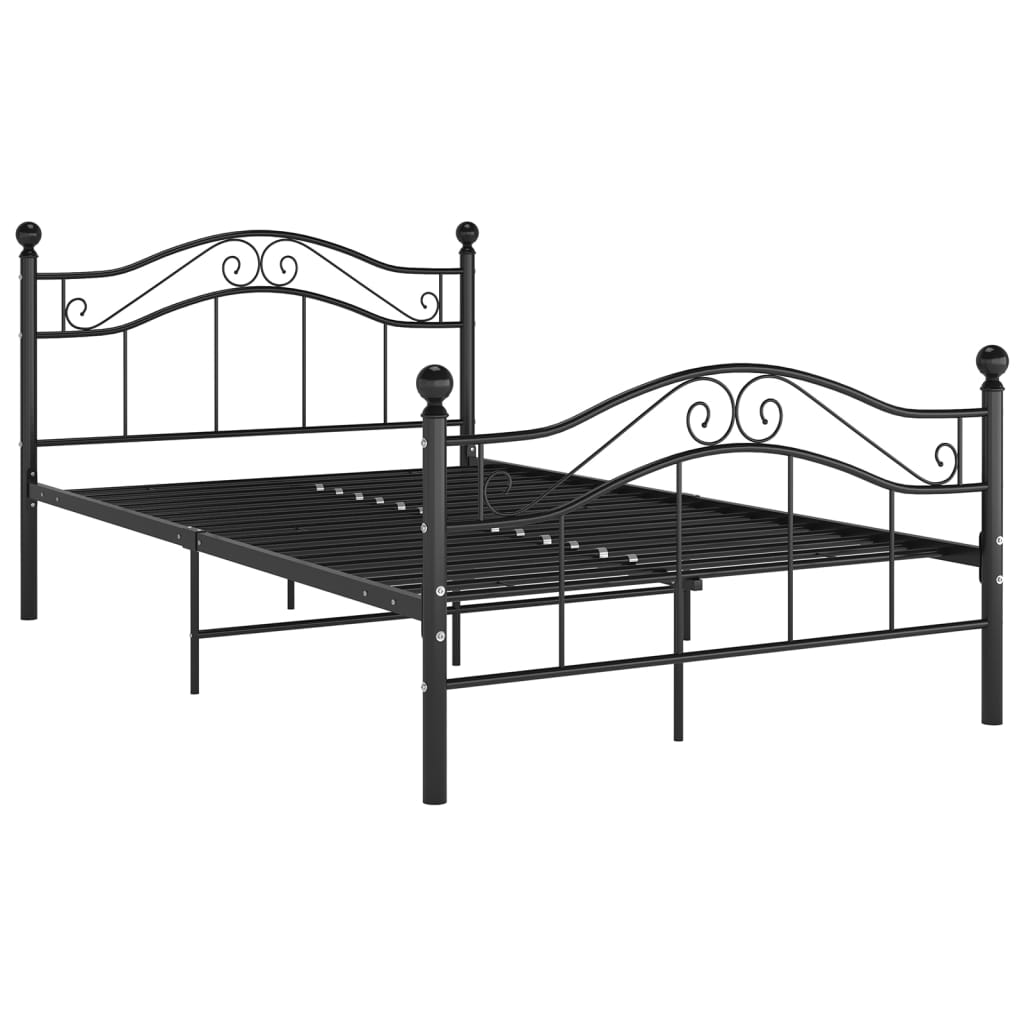vidaXL Bedframe metaal zwart 120x200 cm afbeelding