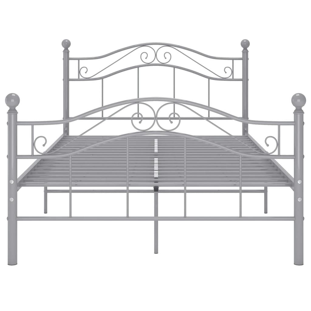 Thumbnail - vidaXL Bett Grau Metall 120x200 cm