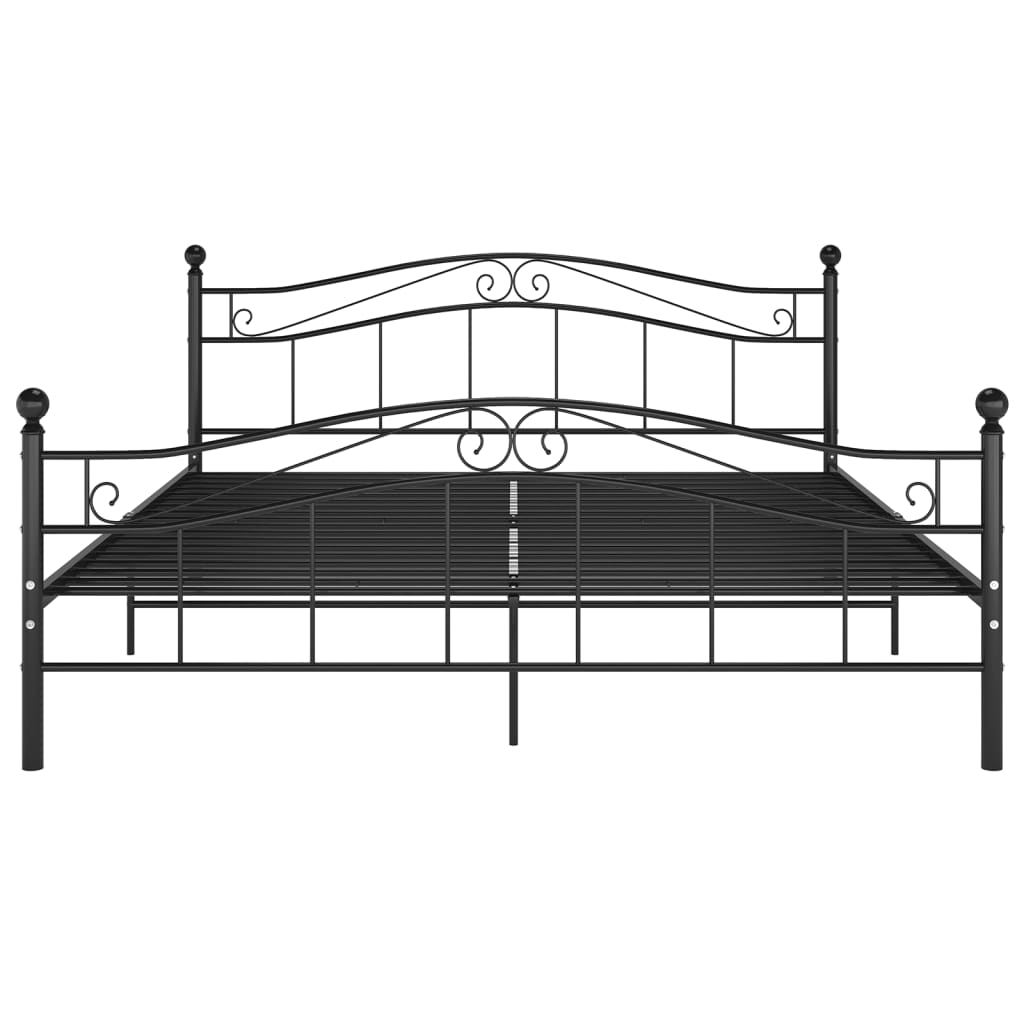 Thumbnail - vidaXL Bett Schwarz Metall 160x200 cm