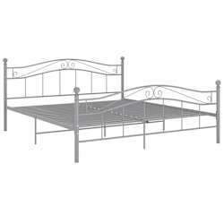 vidaXL Bedframe metaal grijs 180x200 cm