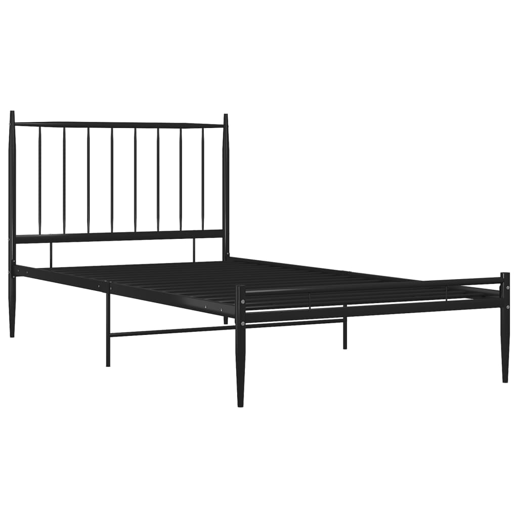 vidaXL Bedframe metaal zwart 90x200 cm afbeelding