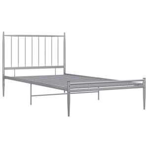vidaXL Bed Frame without Mattress Grey Metal 90x200 cm