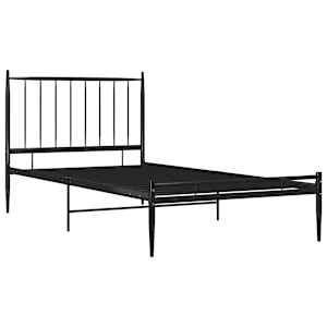 vidaXL Lovos rėmas, juodos spalvos, 100x200cm, metalas