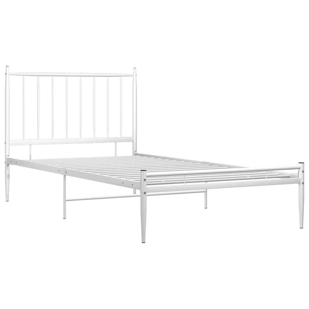 Thumbnail - vidaXL Bett Weiß Metall 100x200 cm