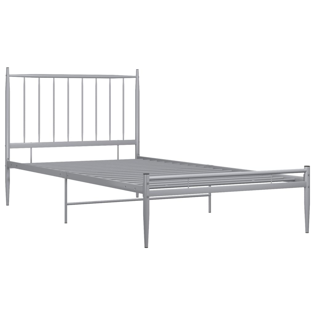 

vidaXL Bedframe metaal grijs 100x200 cm