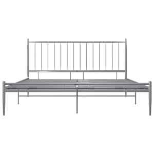 vidaXL Sengeramme uten madrass grå metall 140x200 cm