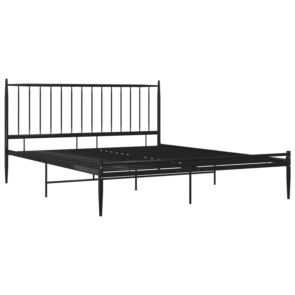 

vidaXL Bedframe metaal zwart 160x200 cm