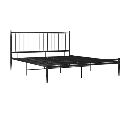 vidaXL Bed Frame Black Metal 160x200 cm