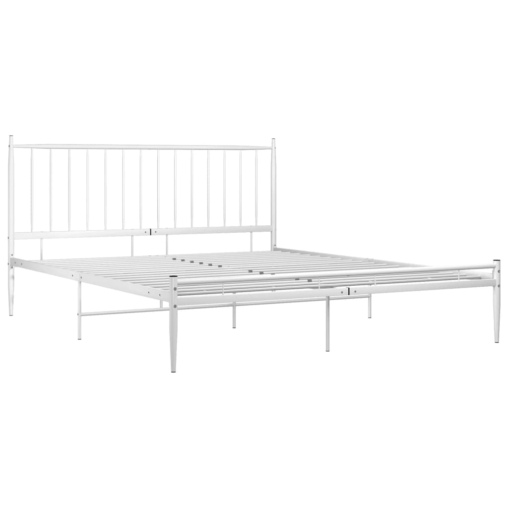 

vidaXL Bedframe metaal wit 160x200 cm