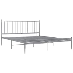 vidaXL Bedframe metaal grijs 180x200 cm