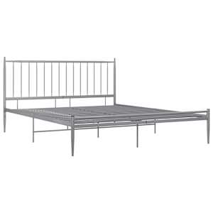 vidaXL Cadre de lit sans matelas gris métal 180x200 cm