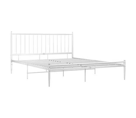vidaXL Sengeramme hvit metall 200x200 cm