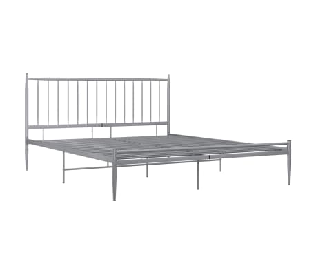 vidaXL Bed Frame without Mattress Grey Metal 200x200 cm