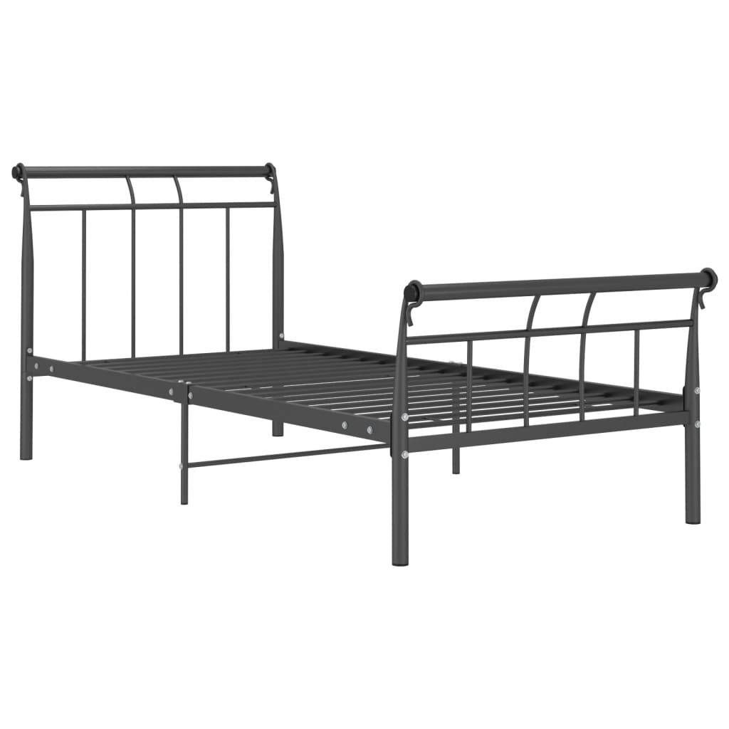 vidaXL Bedframe metaal zwart 90x200 cm afbeelding