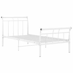 vidaXL Sengeramme hvit metall 90x200 cm
