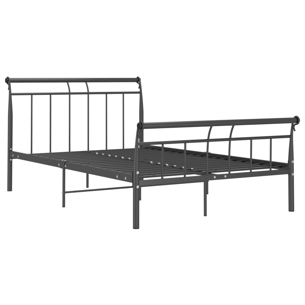 vidaXL Bedframe metaal zwart 120x200 cm afbeelding