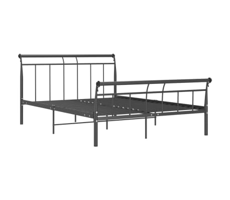 vidaXL Lovos rėmas, juodos spalvos, 140x200cm, metalas