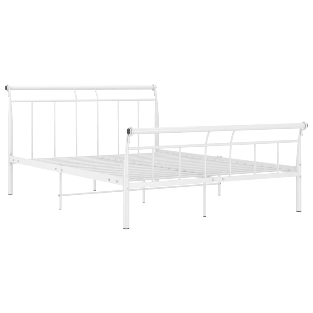 

vidaXL Bedframe metaal wit 140x200 cm