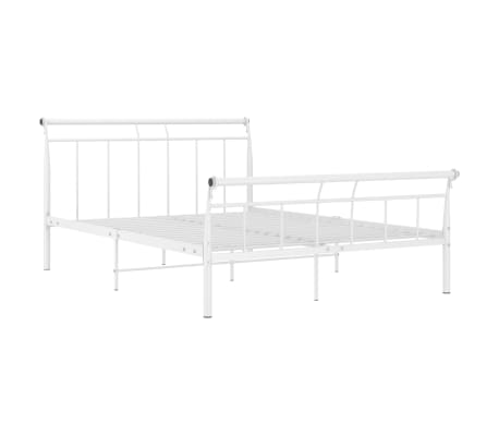 vidaXL Sengeramme hvit metall 140x200 cm