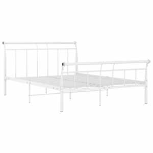 vidaXL Sengeramme hvit metall 140x200 cm