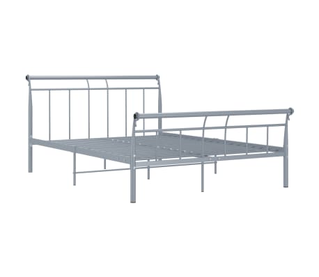 vidaXL Cadre de lit sans matelas gris m&eacute;tal 140x200 cm