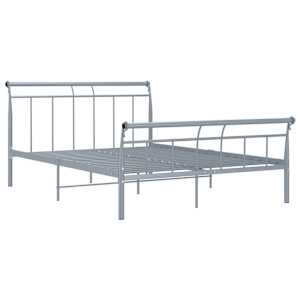 vidaXL Cadre de lit sans matelas gris m&eacute;tal 140x200 cm