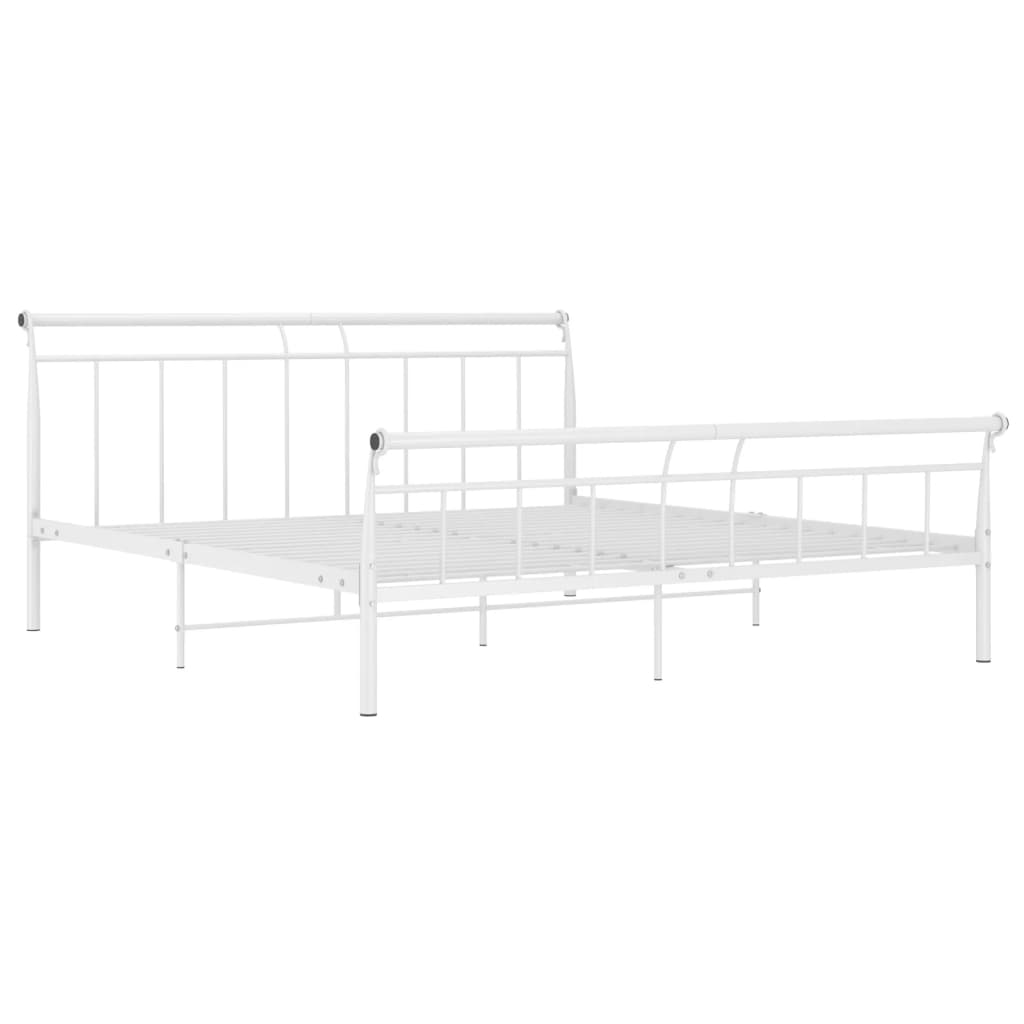 

vidaXL Bedframe metaal wit 160x200 cm