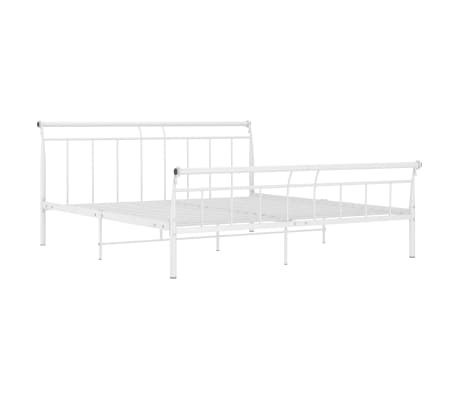 vidaXL Cadre de lit sans matelas blanc m&eacute;tal 180x200 cm