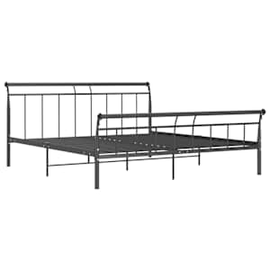 vidaXL Sengeramme svart metall 200x200 cm
