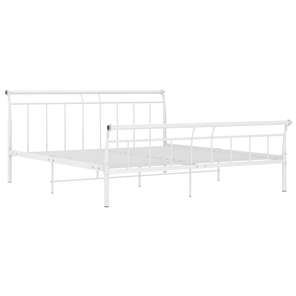 

vidaXL Bedframe metaal wit 200x200 cm