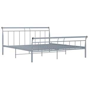 vidaXL Sengeramme gr&aring; metall 200x200 cm