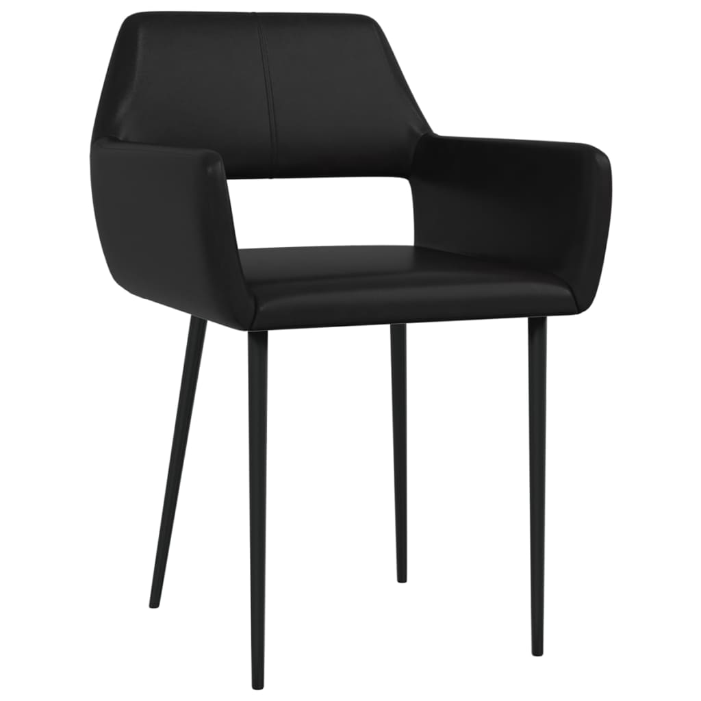 

vidaXL Eetkamerstoelen 4 st kunstleer zwart