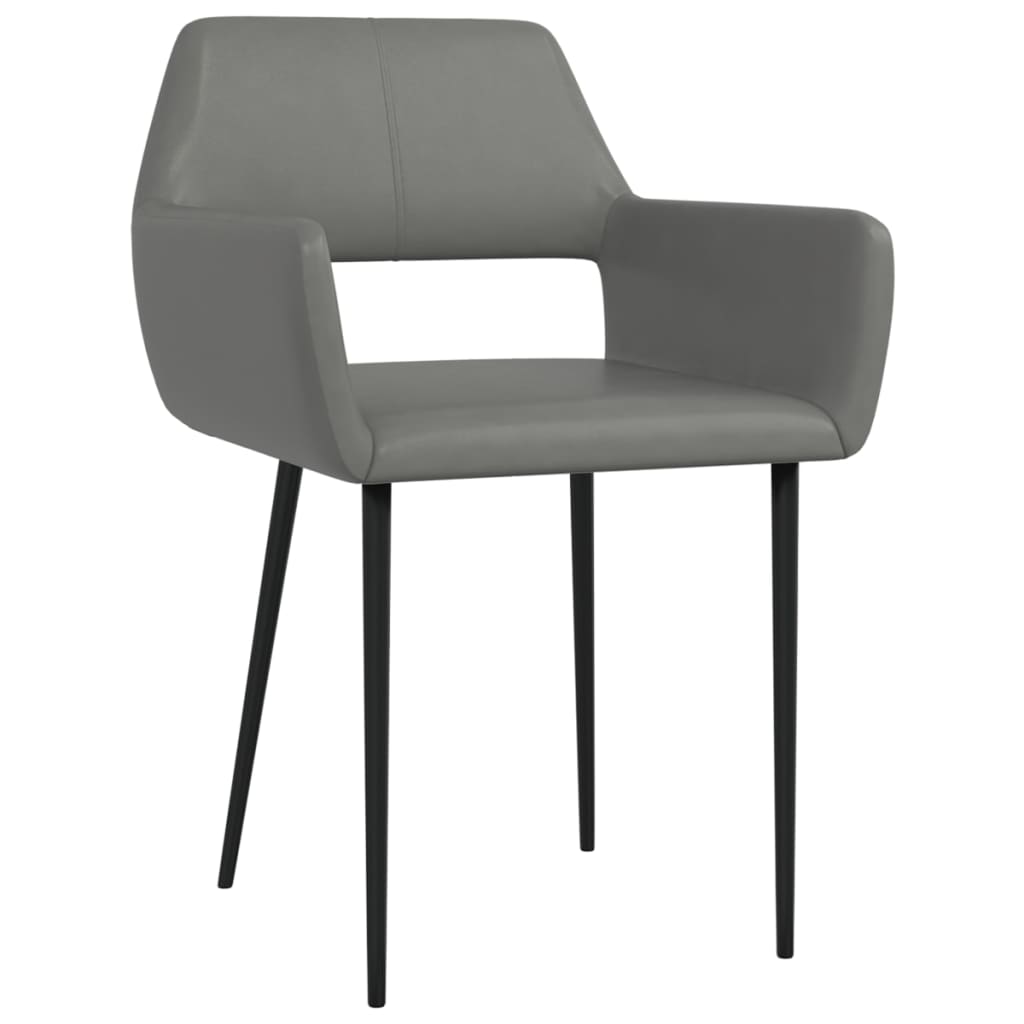 

vidaXL Eetkamerstoelen 6 st kunstleer grijs