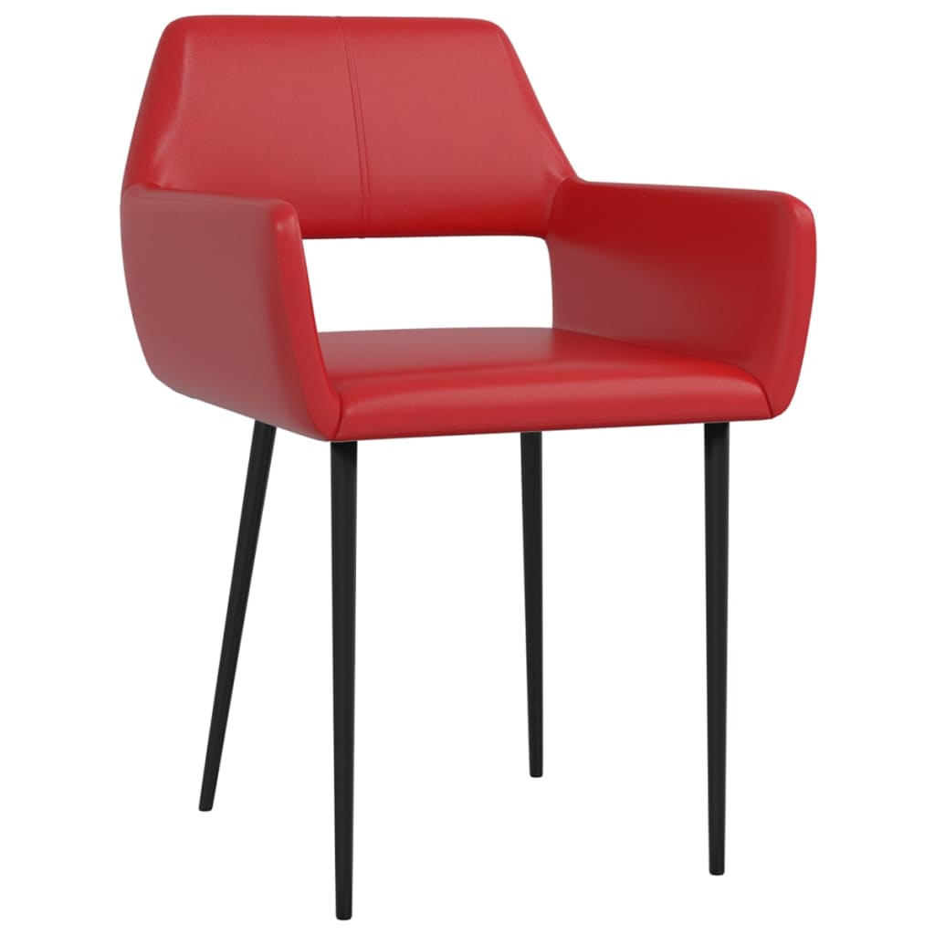 

vidaXL Eetkamerstoelen 6 st kunstleer wijnrood