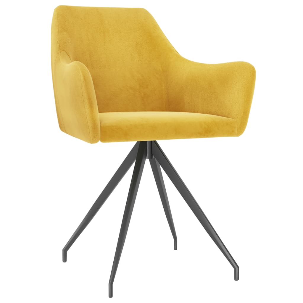 

vidaXL Eetkamerstoelen 4 st fluweel geel