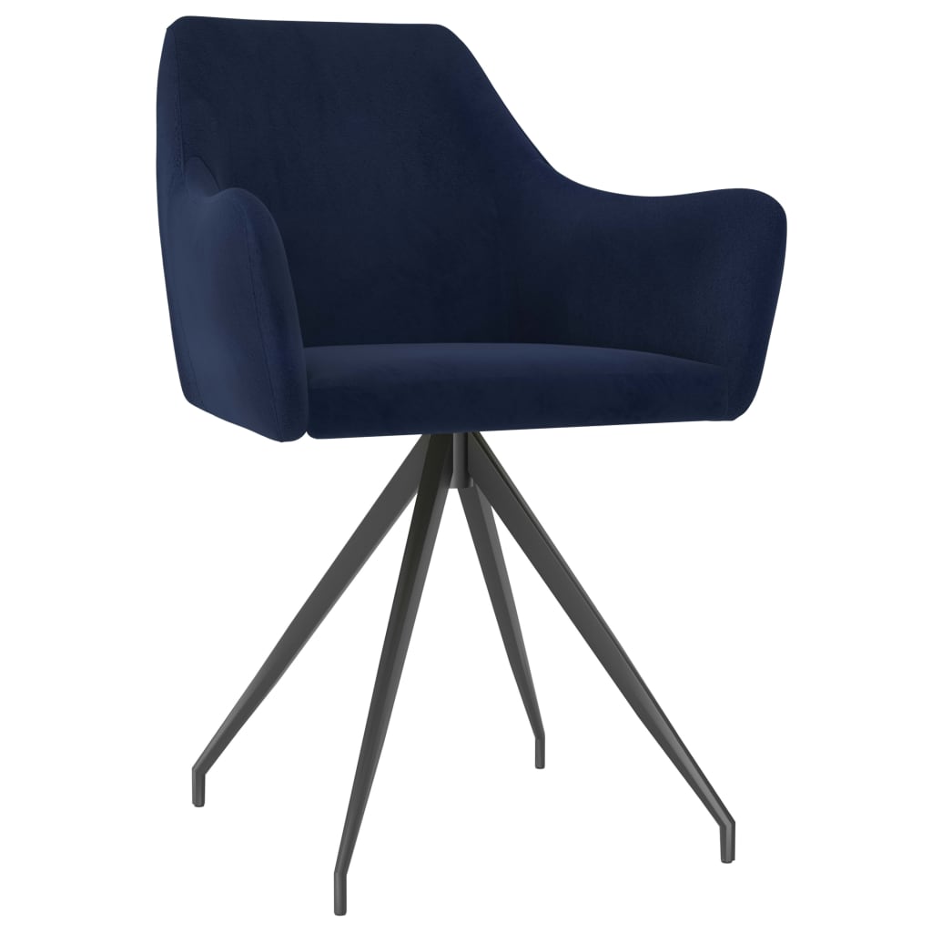 

vidaXL Eetkamerstoelen 6 st fluweel blauw
