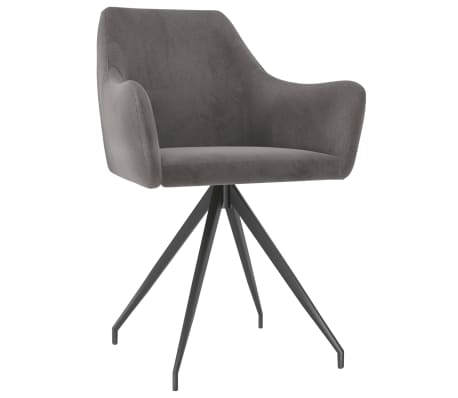 vidaXL Dining Chairs 6 pcs Dark Grey Velvet