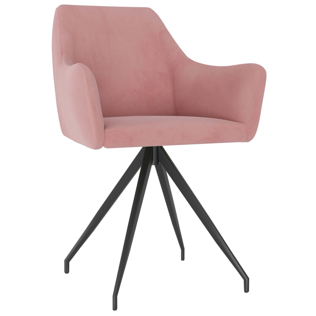 

vidaXL Eetkamerstoelen 6 st fluweel roze