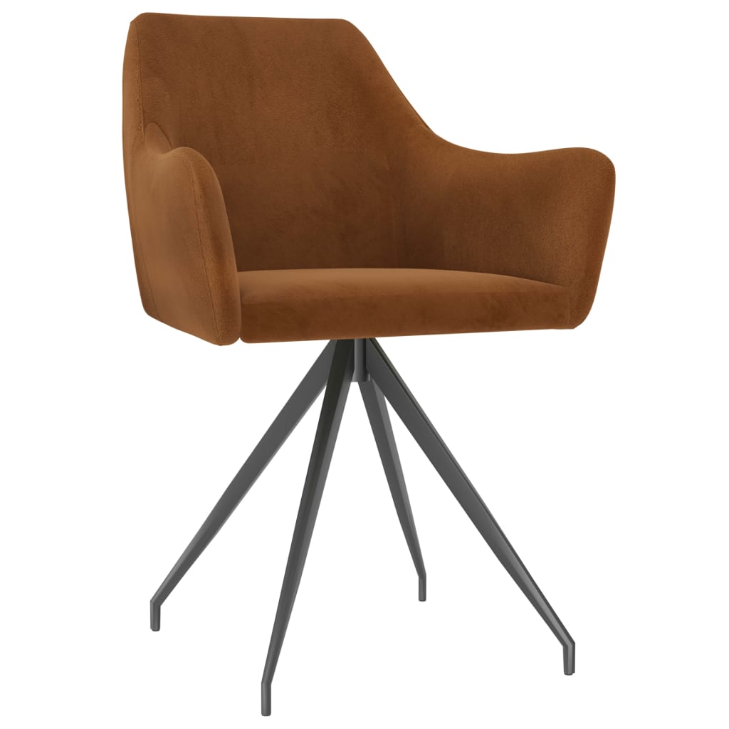 

vidaXL Eetkamerstoelen 6 st fluweel bruin