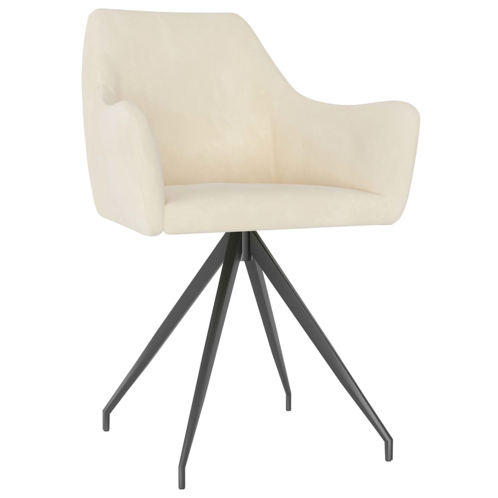 

vidaXL Eetkamerstoelen 6 st fluweel crème