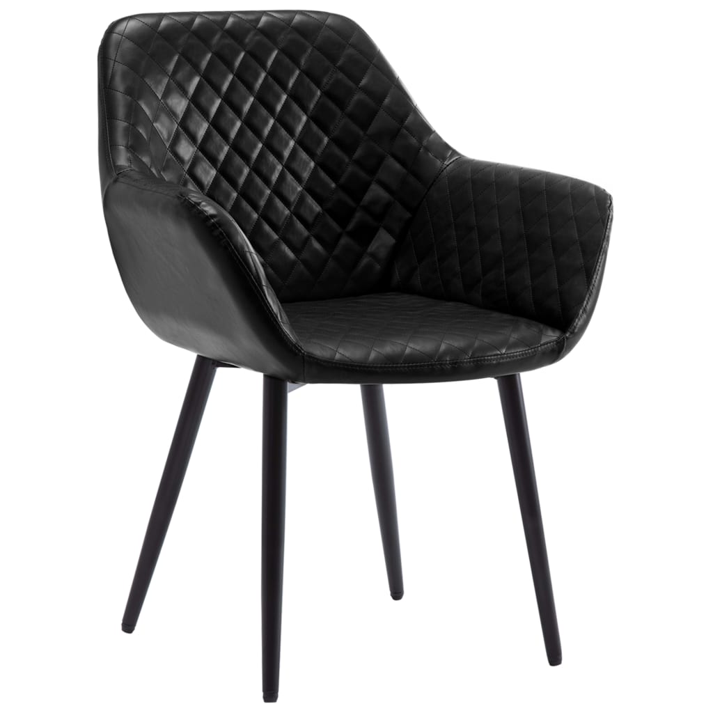 

vidaXL Eetkamerstoelen 4 st kunstleer zwart